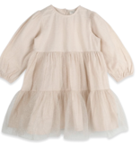viverano organic blush dot tiered dress