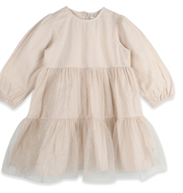 viverano organic blush dot tiered dress