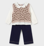 Mayoral mayoral leopard vest set