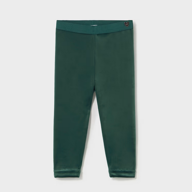 Mayoral mayoral emerald velvet leggings