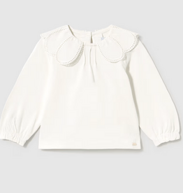 Mayoral mayoral ivory collared tee