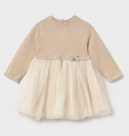 Mayoral mayoral petal sweater/tulle dress