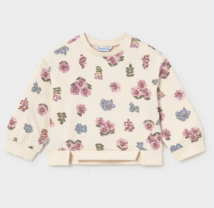 Mayoral mayoral floral sweatshirt