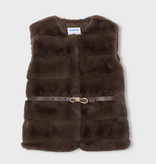 Mayoral mayoral coffee vegan fur vest