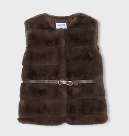 Mayoral mayoral coffee vegan fur vest