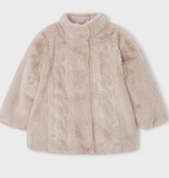 Mayoral mayoral almond vegan fur coat