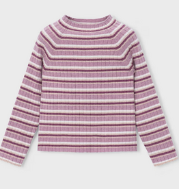 Mayoral mayoral violet striped mock neck sweater