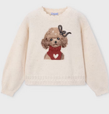 Mayoral mayoral ivory doodle sweater