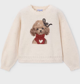 Mayoral mayoral ivory doodle sweater