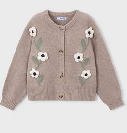 Mayoral mayoral floral knit cardigan