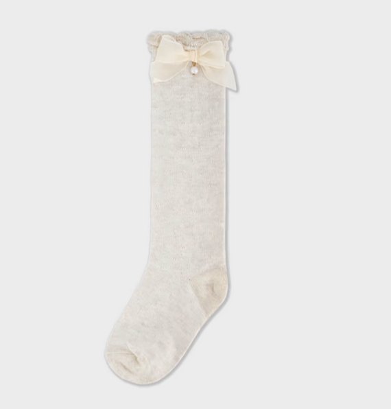 Mayoral mayoral knee high socks w/ bows