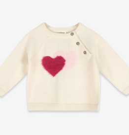 viverano organic fuzzy hearts pullover