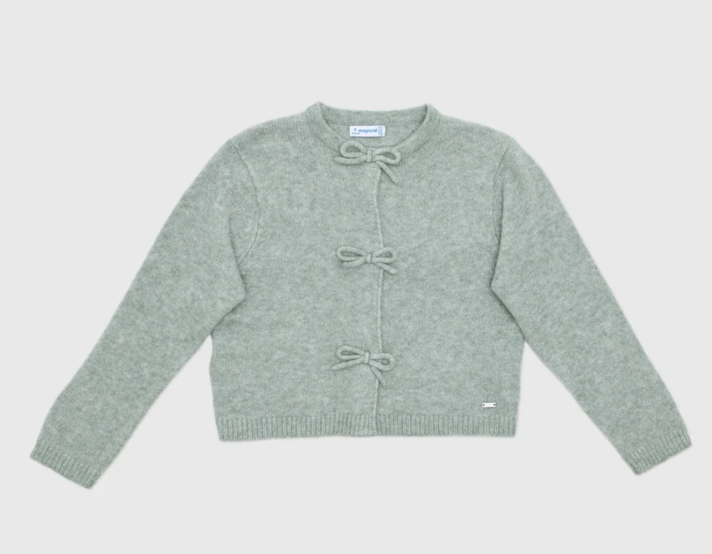Mayoral mayoral grey bow cardigan