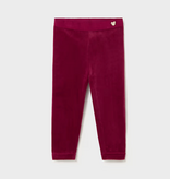Mayoral mayoral raspberry velvet leggings