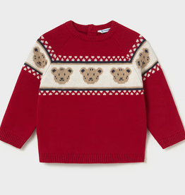 Mayoral mayoral red bear isle sweater
