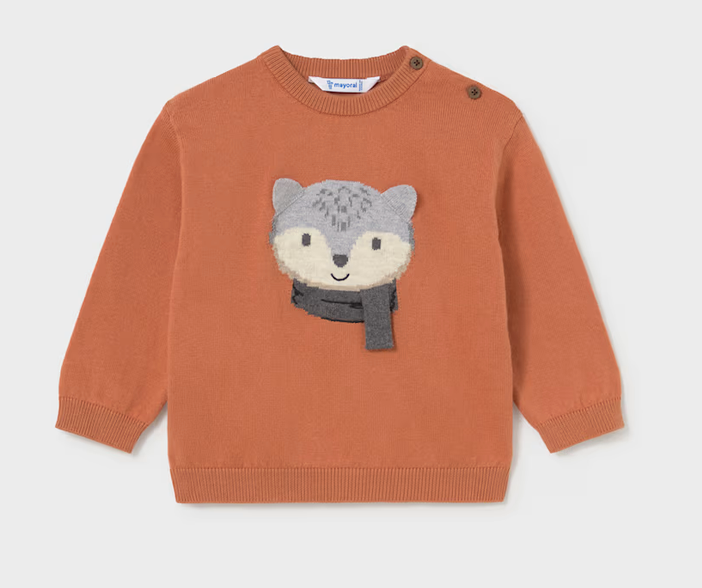 Mayoral mayoral terracotta fox sweater