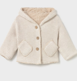 Mayoral mayoral reversible creme hooded sweater