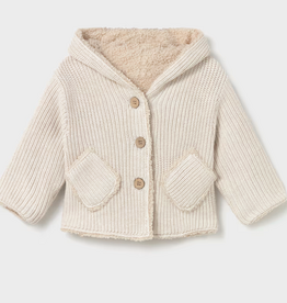 Mayoral mayoral reversible creme hooded sweater