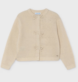 Mayoral mayoral champagne cardigan w/ bows