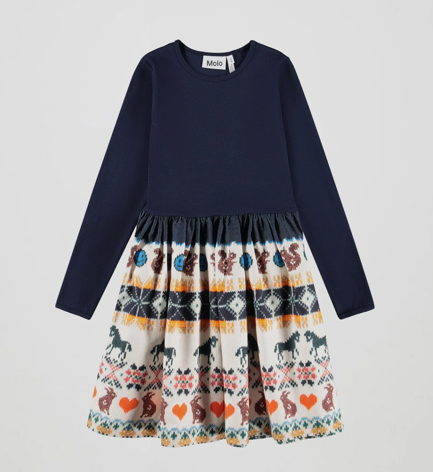 molo molo forest isle knit dress