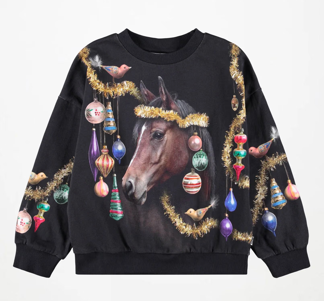 molo molo holiday horse sweatshirt