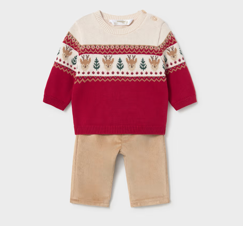 Mayoral mayoral fair isle sweater set