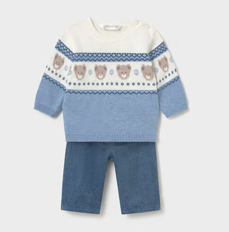 Mayoral mayoral fair isle sweater set