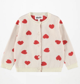 molo molo red heart cardigan