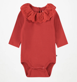 molo molo ruby red collared onesie