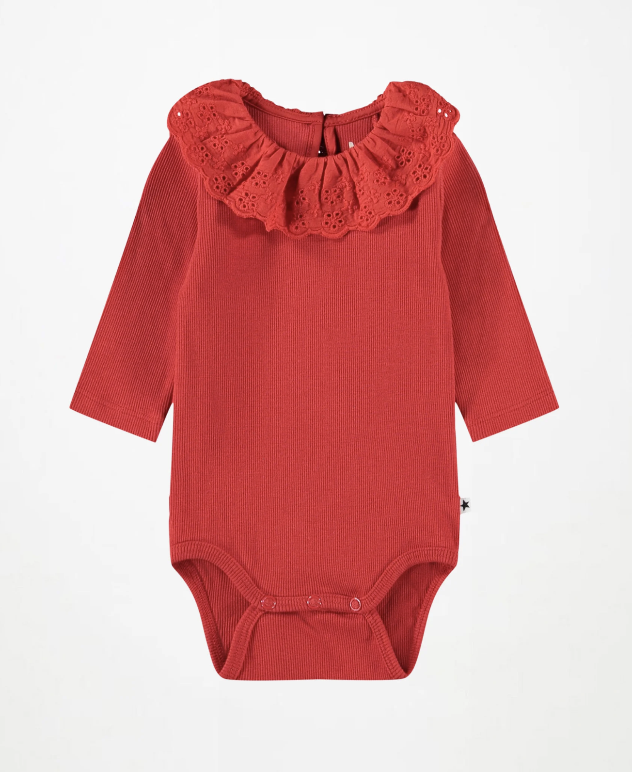 molo molo ruby red collared onesie