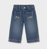 Mayoral mayoral floral front pocket denim