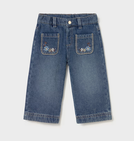Mayoral mayoral floral front pocket denim
