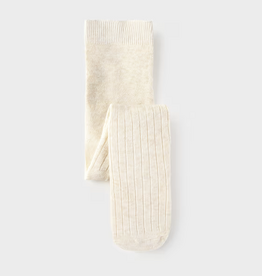 Mayoral mayoral ivory ribbed tights