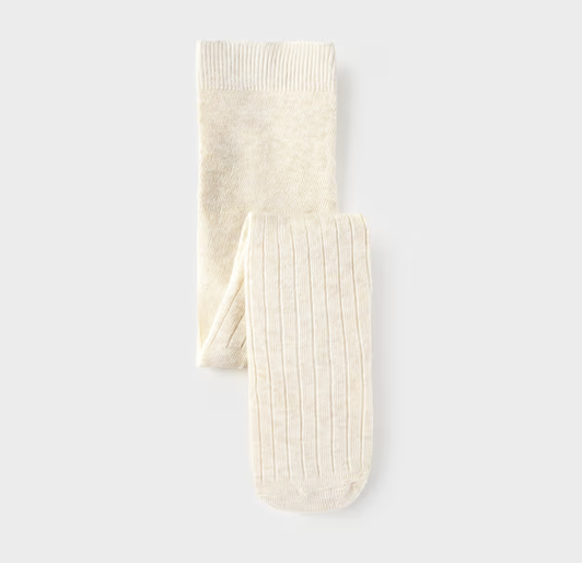 Mayoral mayoral ivory ribbed tights
