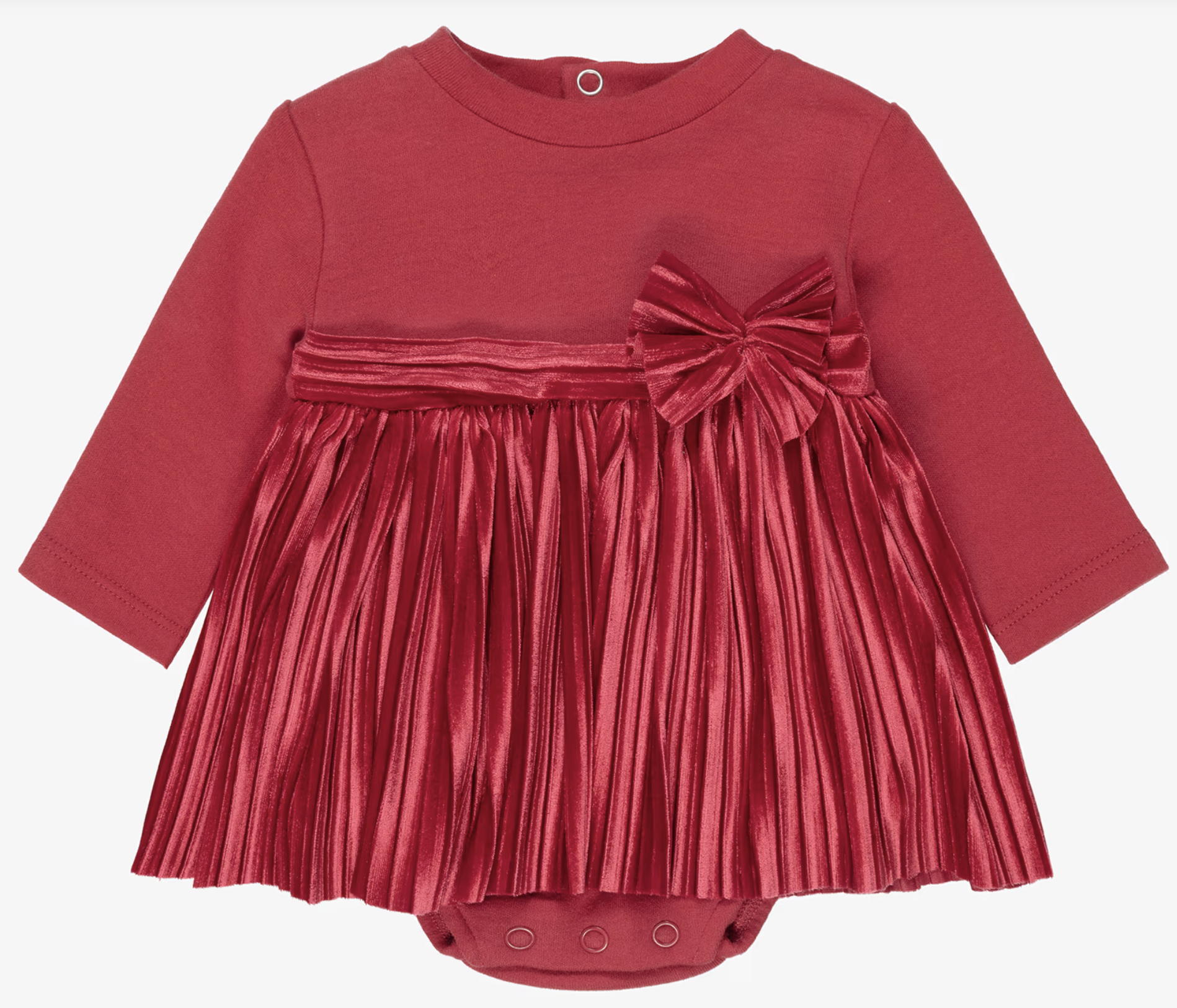 mayoral newborn mayoral pleated red dress
