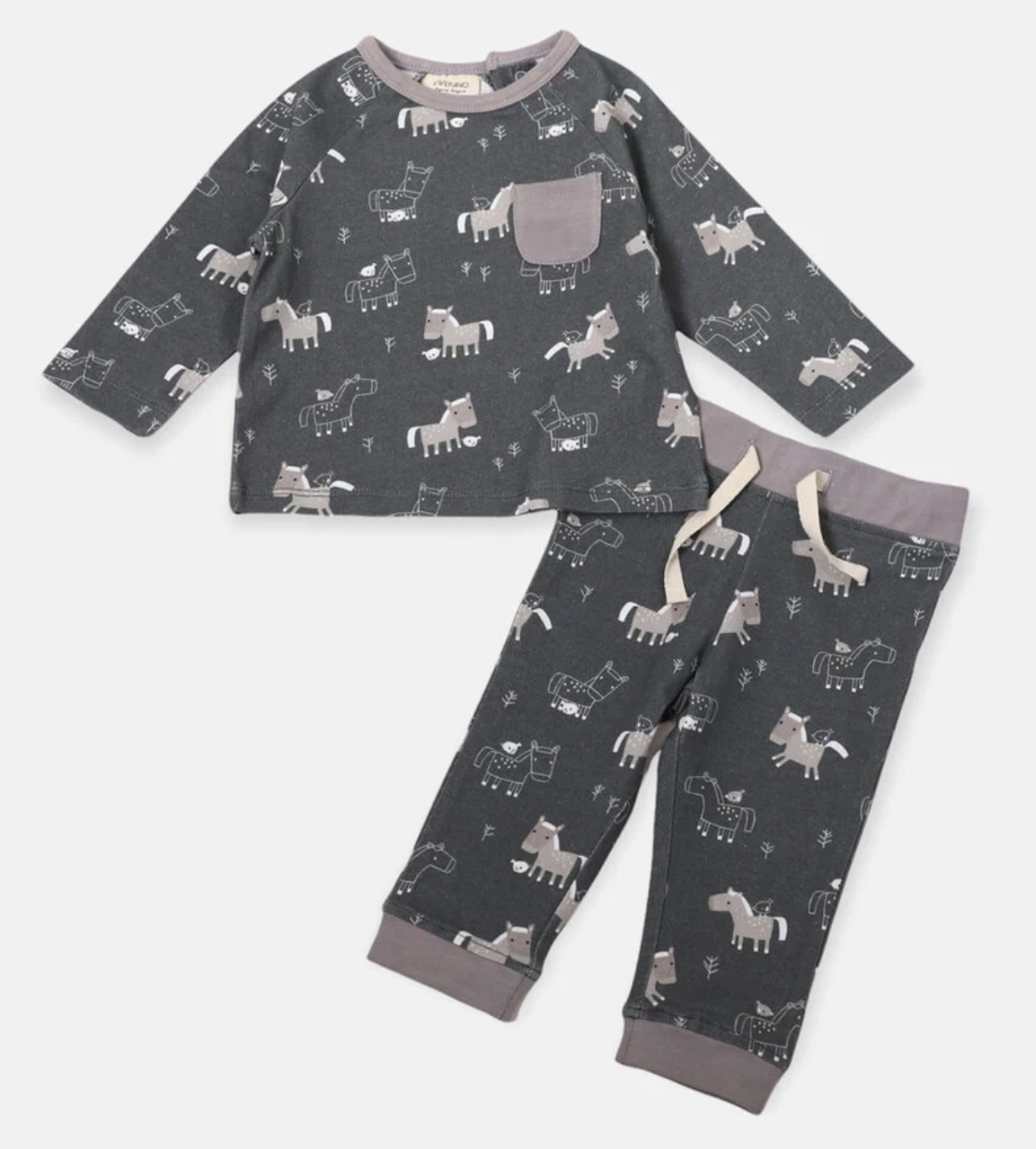 viverano organic horse/bird tee & jogger