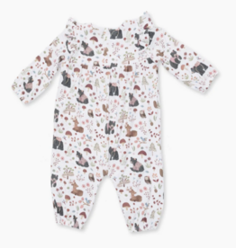 angel dear angel dear pink woodland ruffle romper