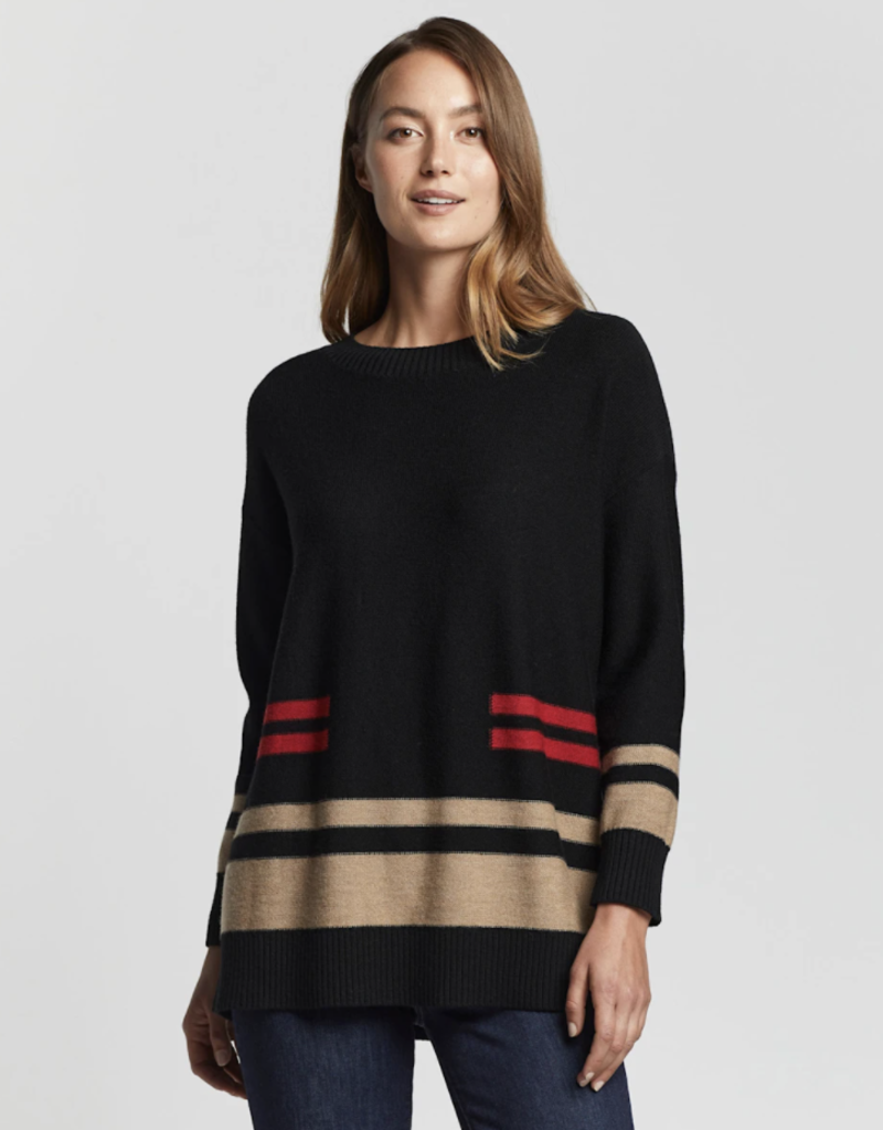 Oversized Striped Jersey Pullover