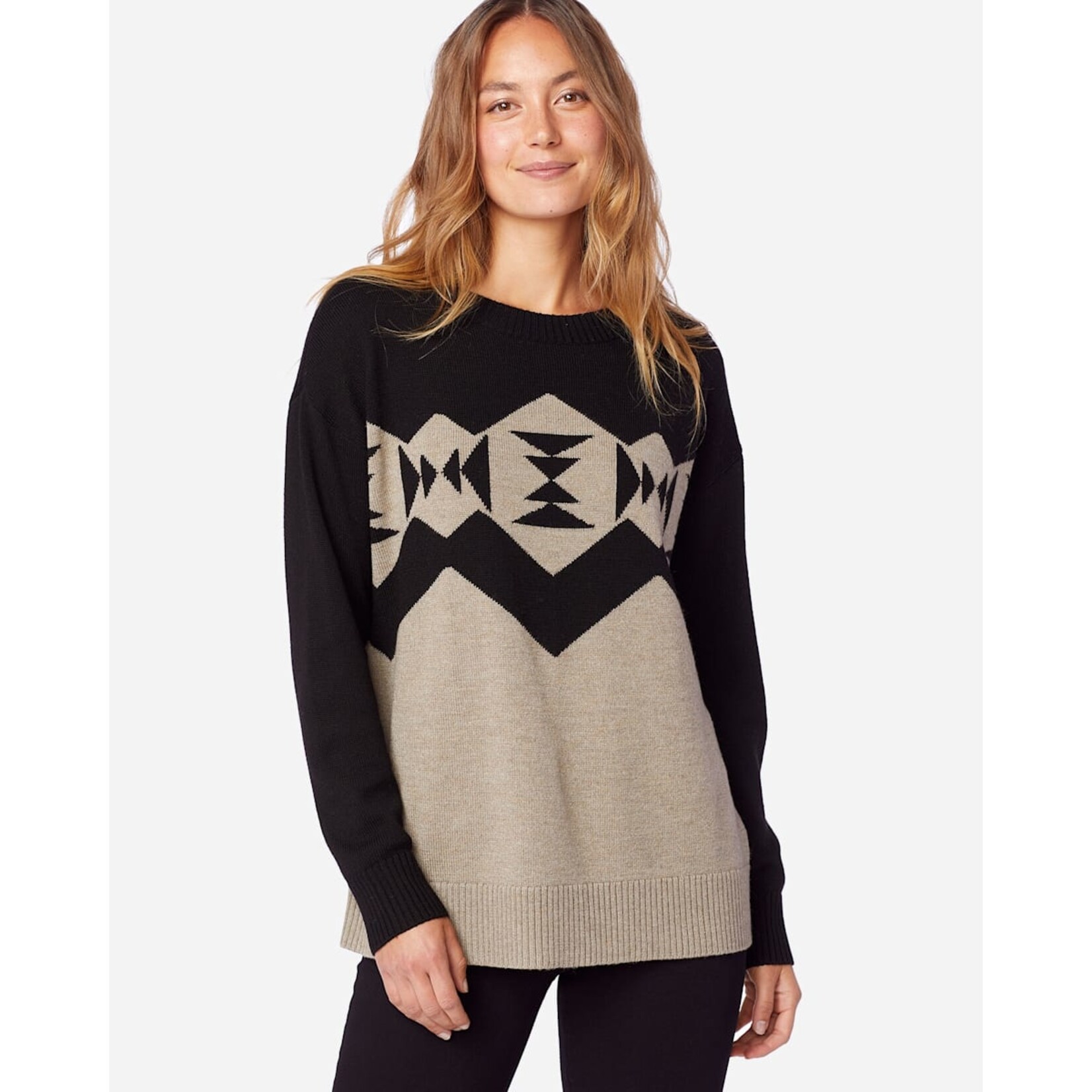 Pendleton Pendleton Sonora Pullover (W) Black/Taupe Heather M