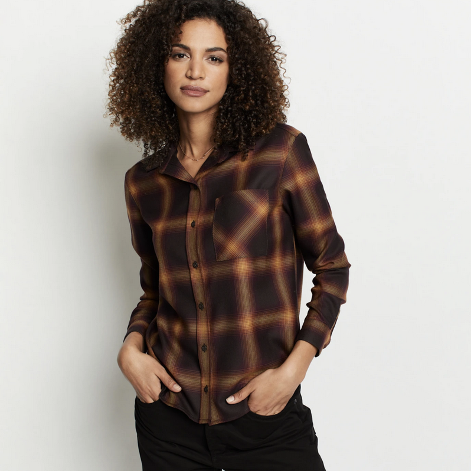 Pendleton Pendleton Maywood Merino Shirt (W) Brown/Maroon M