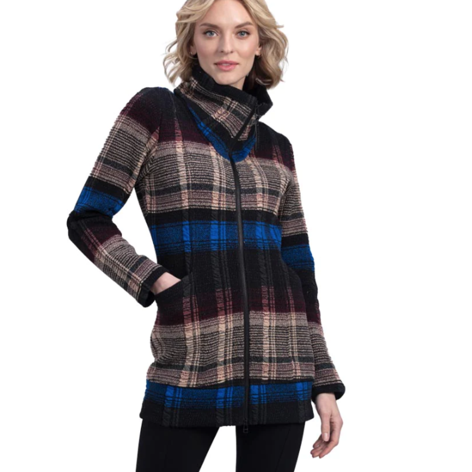 Tonia Debellis Tonia Debellis Roxy Jacket (W) Aztec Stripe Royal Multi XS