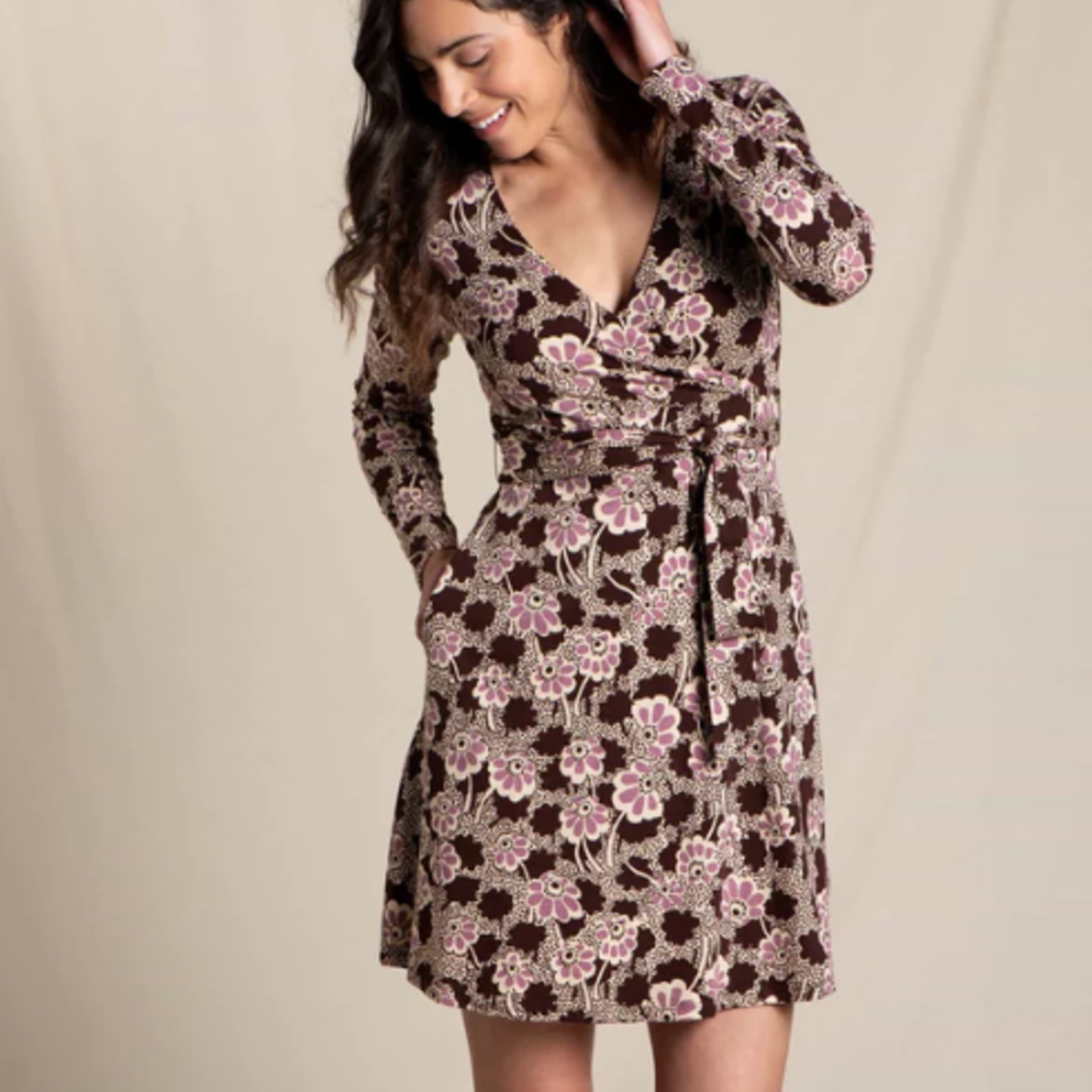 Toad  & Co Toad Cue Wrap LS Dress (W)