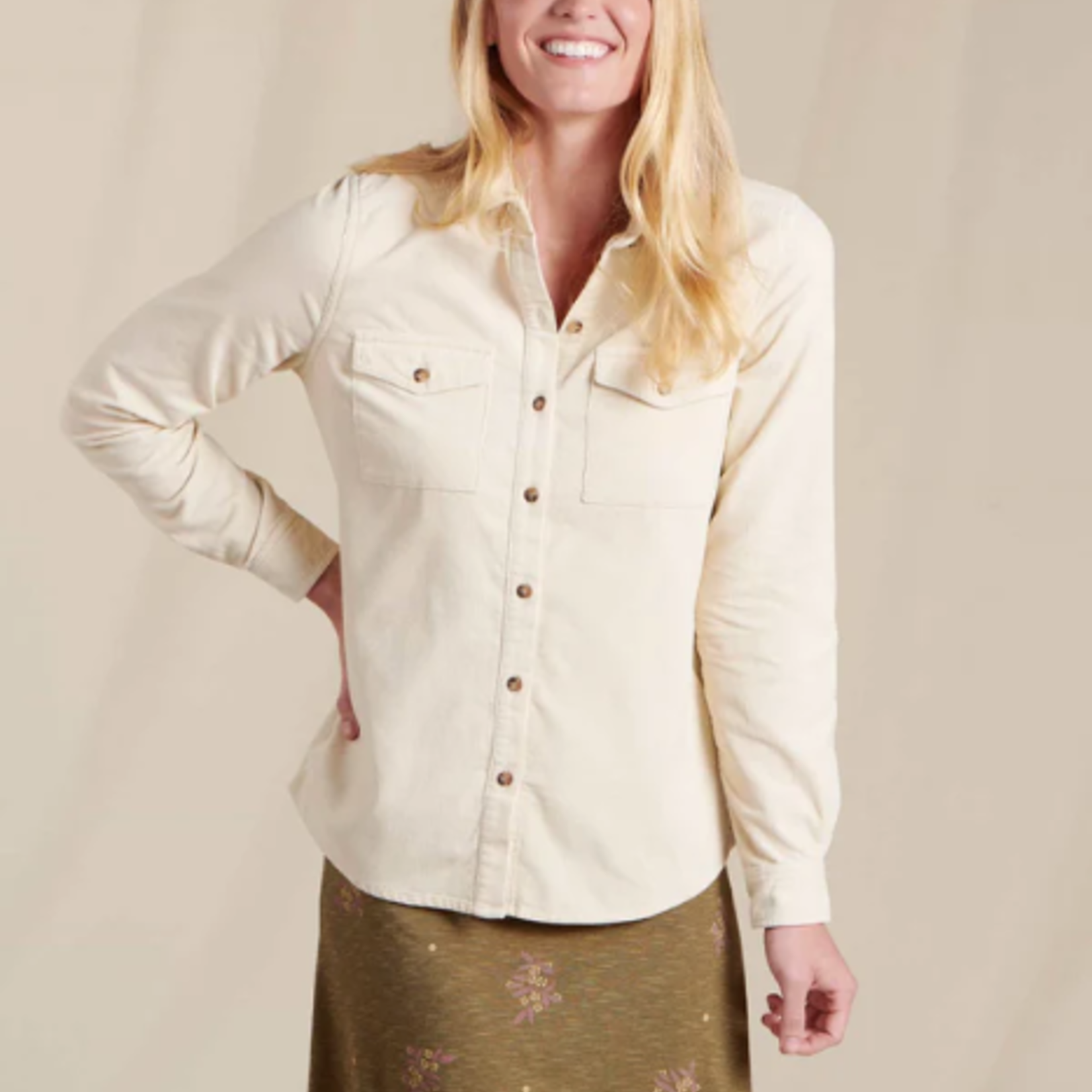 Toad  & Co Toad Scouter Cord LS Shirt  (W) Almond L