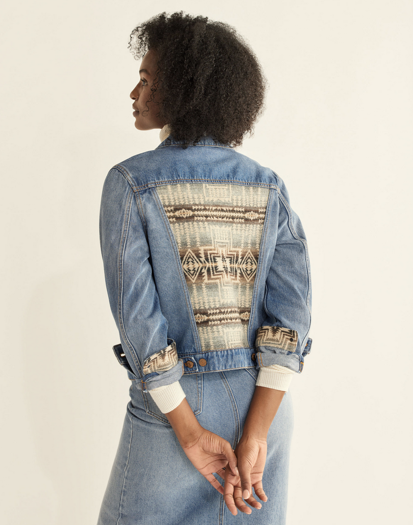 Pendleton Denim Wool Jean Jacket W Shepherd and Schaller Sporting Goods