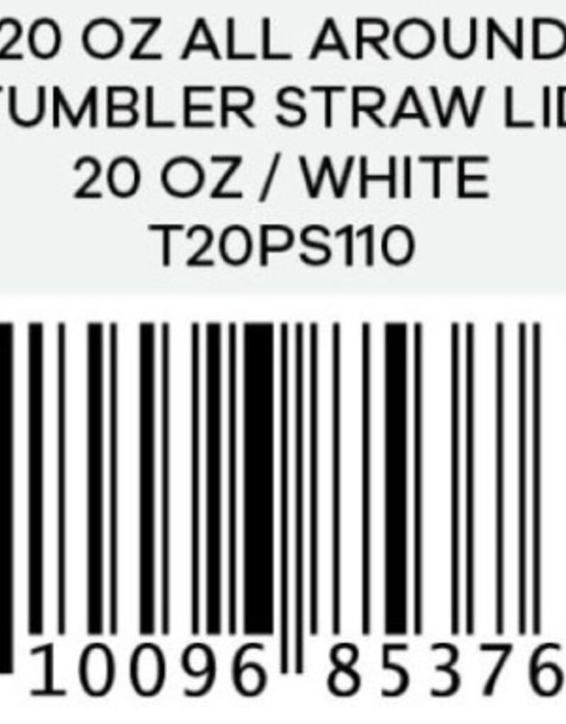 Hydro Flask North America and Distributors HYDROFLASK 20 OZ ALL AROUND TUMBLER STRAW LID WHITE