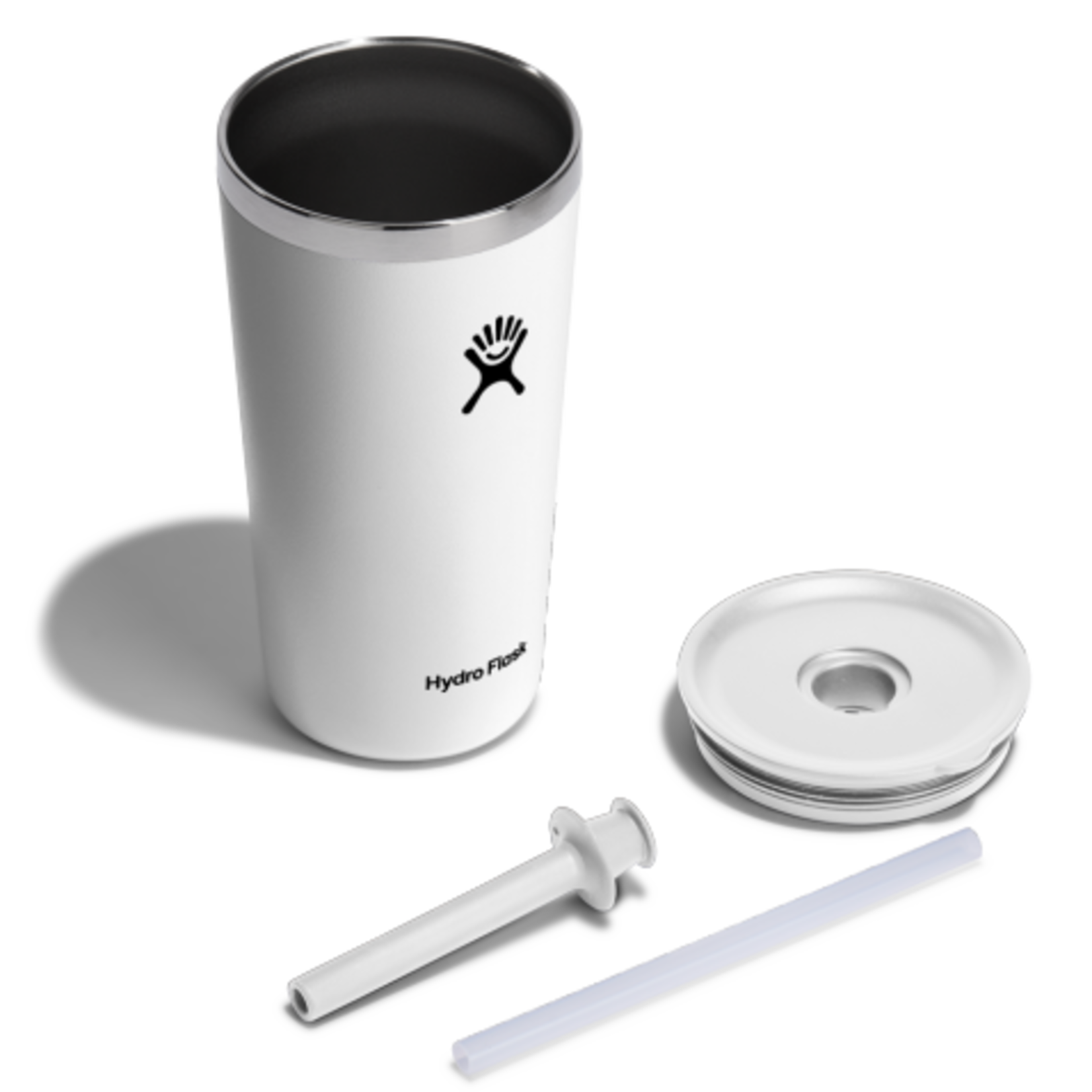 Hydro Flask North America and Distributors HYDROFLASK 20 OZ ALL AROUND TUMBLER STRAW LID WHITE