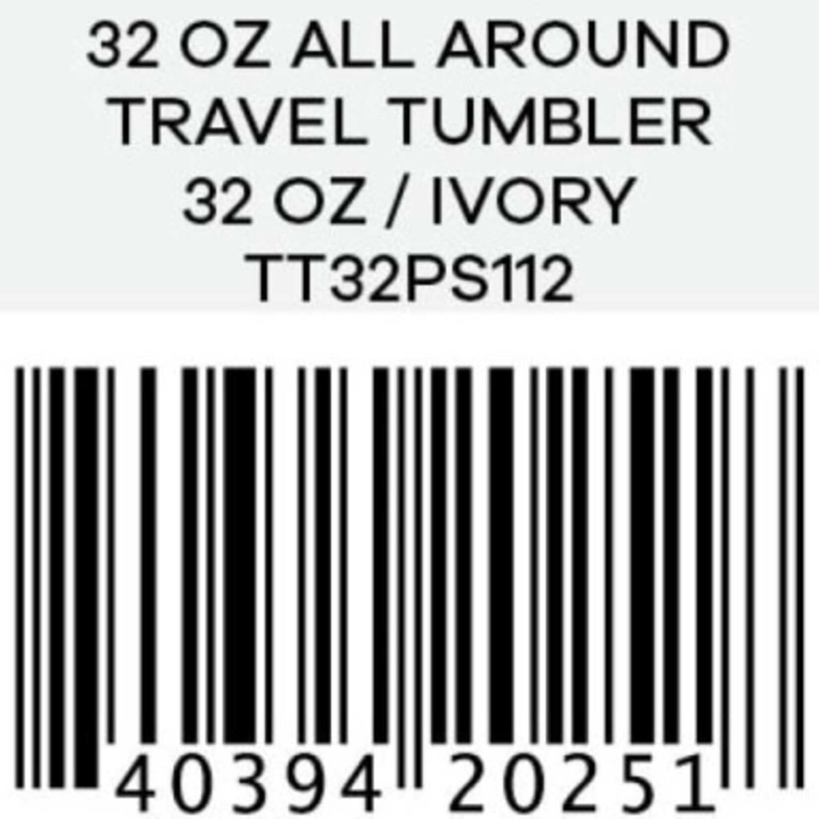 Hydro Flask North America and Distributors HYDROFLASK 32 OZ ALL AROUND TRAVEL TUMBLER IVORY