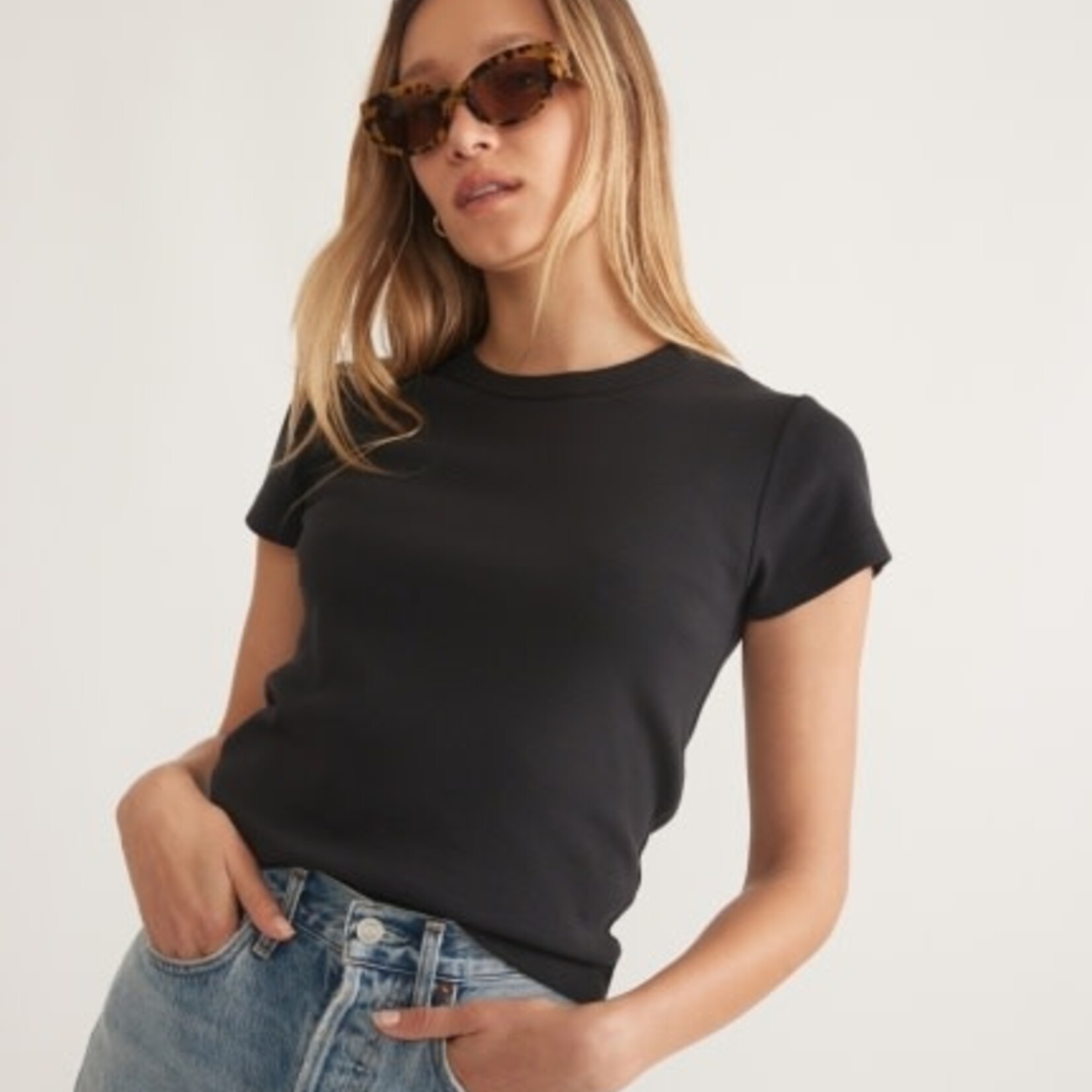 Marine Layer Marine Layer Lexi Rib Sun-In Crew Tee (W)