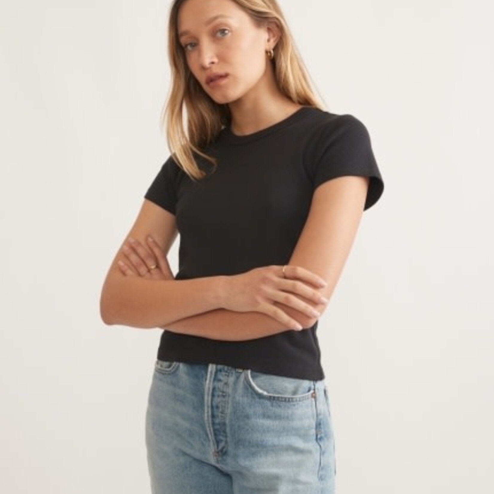 Marine Layer Marine Layer Lexi Rib Sun-In Crew Tee (W)