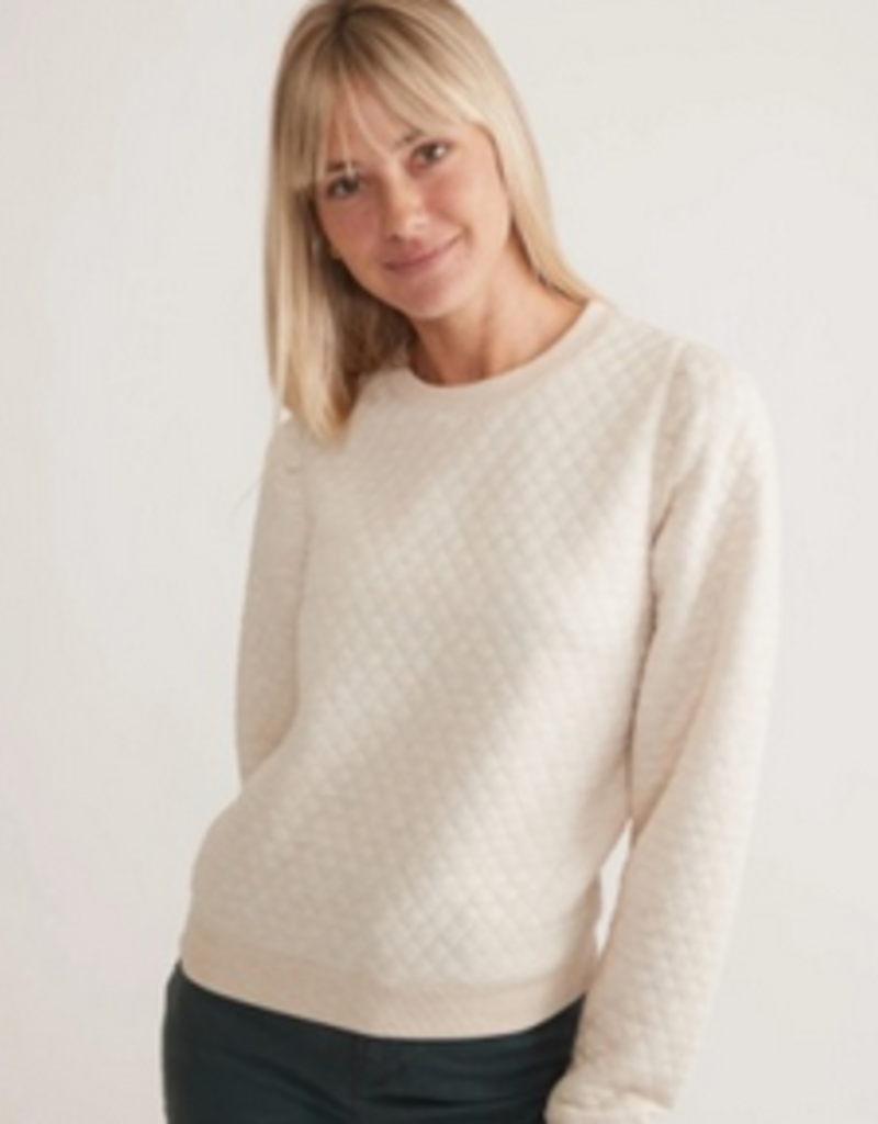 Marine Layer Marine Layer Corbet Quilted Puff Sleeve Crewneck (W)